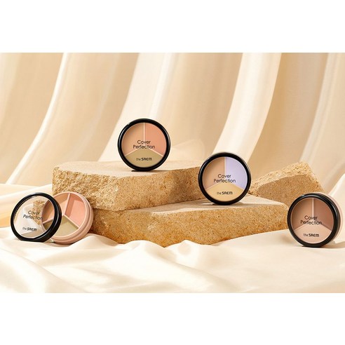 The Saem Cover Perfection Triple Pot Concealer 13.5g, 03 Correct Up Bay..., 1ea