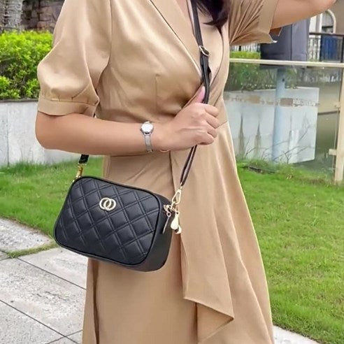 leoQ Women's Leather Mini Lightweight Shoulder Cross Handbag Daily Bag
