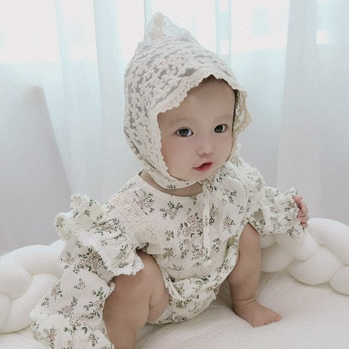 Baths dus infant newborn baby girl baby Alyssa Rose suit set hundred days stone shooting suit space suit dress dress