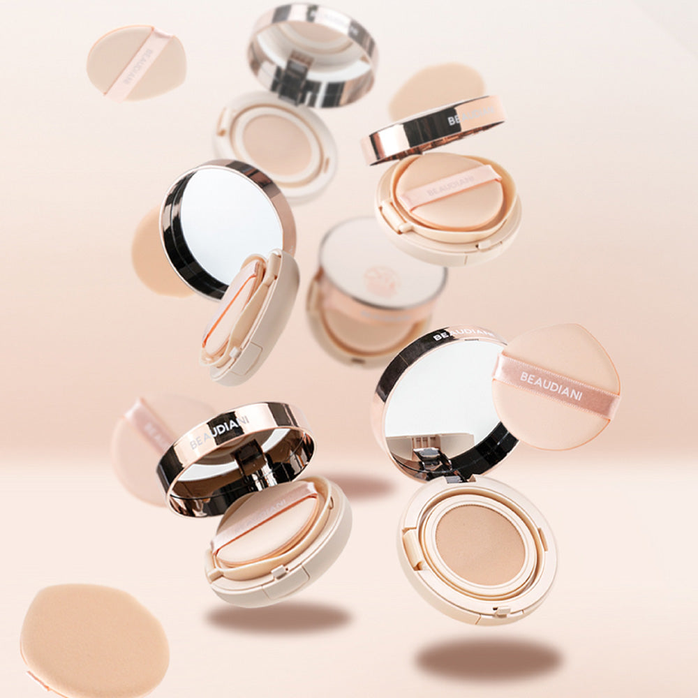 Beaudiani Flight Attendant Pact Duty Free Shop Good Coverage Pore Flight Attendant Solid Water Glow Glossy Fade Cover Cushion Pact Foundation Good Coverage Cushion Pact Cushion Fade Mesh Cushion 12g