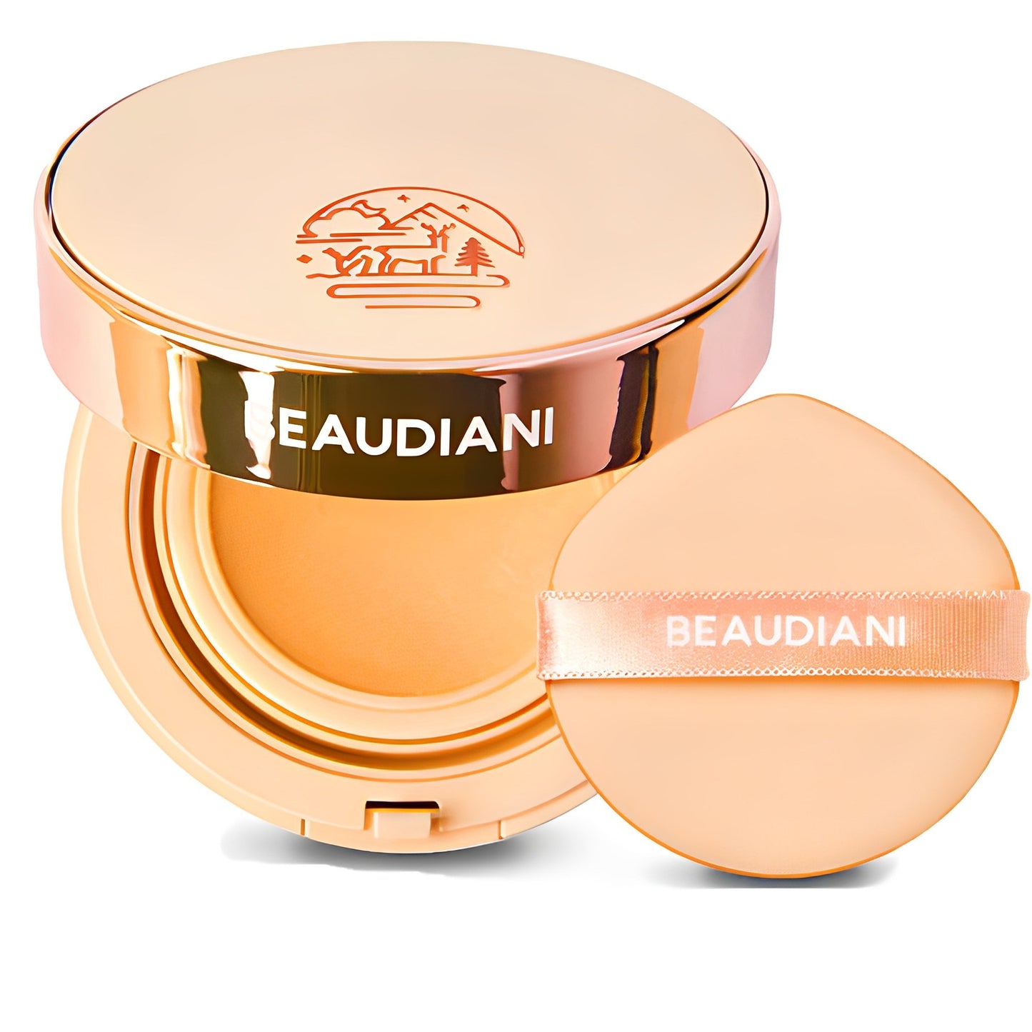 Beaudiani Flight Attendant Pact Duty Free Shop Good Coverage Pore Flight Attendant Solid Water Glow Glossy Fade Cover Cushion Pact Foundation Good Coverage Cushion Pact Cushion Fade Mesh Cushion 12g