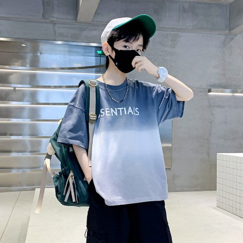 Milk bonbon boy junior high student primary schoolchild short sleeve tee round neck