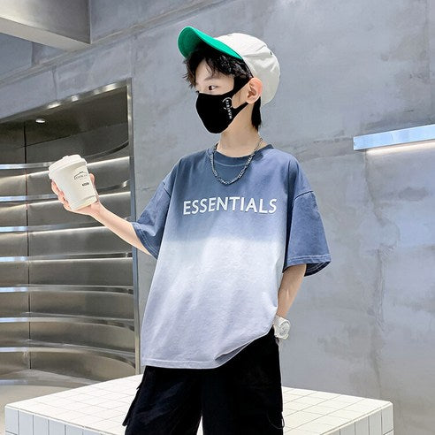 Milk bonbon boy junior high student primary schoolchild short sleeve tee round neck