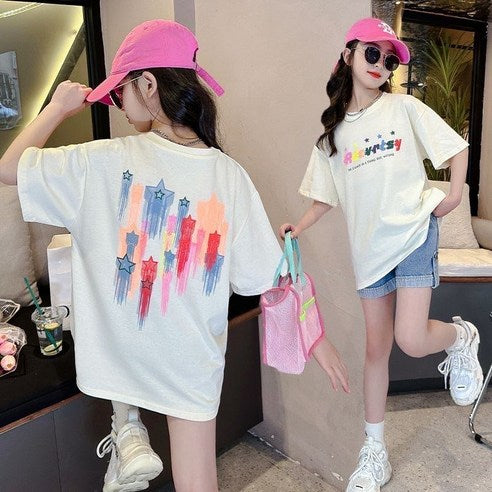 Milk Bonbon World Boys Girls Cotton Short Sleeve T-Shirt